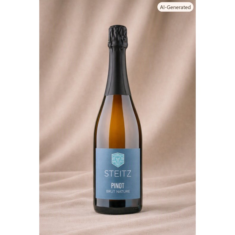 Pinot Brut, Nature Sekt 2021, Weingut Steitz, Rheinhessen 